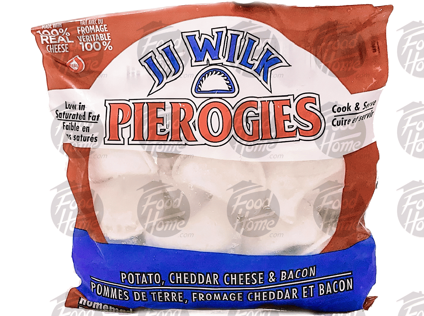 JJ Wilk Pierogies potato, cheddar cheese & simulated bacon, pre-cooked Full-Size Picture